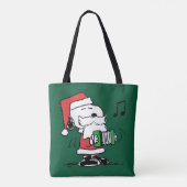 Tote Bag cacahuètes | Snoopy Santa Claus Accordian (Dos)