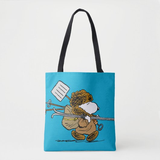 Tote Bag cacahuètes | Snoopy Snow Warrior (Devant)