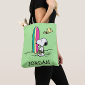 Tote Bag cacahuètes | Snoopy & Woodstock | Ajouter Votre No (De près)