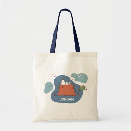 Tote Bag cacahuètes | Snoopy & Woodstock | Ajouter Votre No (Devant)