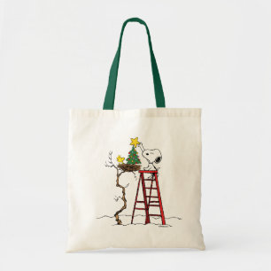 Tote Bag cacahuètes   Snoopy & Woodstock Arbre de Noël