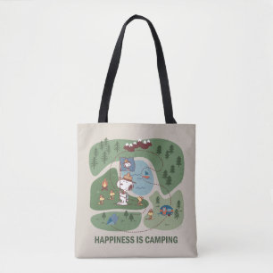 Tote Bag cacahuètes   Snoopy & Woodstock Carte du camp