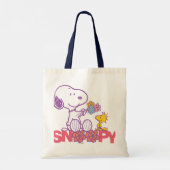 Tote Bag cacahuètes | Snoopy & Woodstock Flowers (Dos)