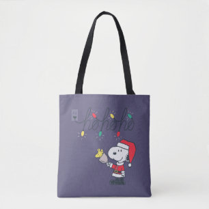 Tote Bag cacahuètes   Snoopy & Woodstock Ho Ho Ho