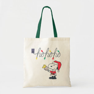Tote Bag cacahuètes   Snoopy & Woodstock Ho Ho Ho