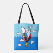 Tote Bag cacahuètes | Snoopy & Woodstock Hot Air Balloon (Dos)