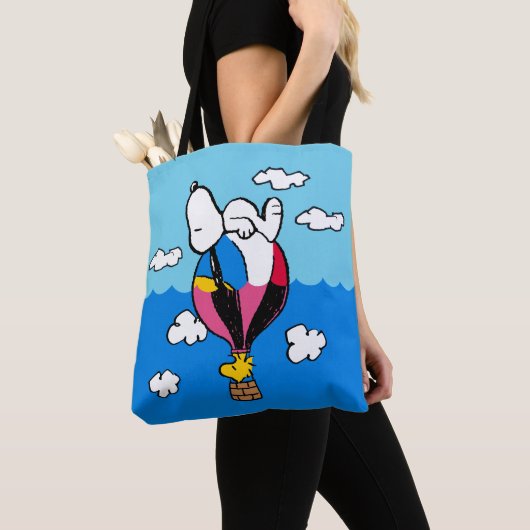 Tote Bag cacahuètes | Snoopy & Woodstock Hot Air Balloon (De près)