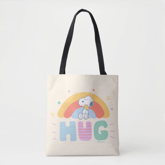 Tote Bag cacahuètes | Snoopy & Woodstock Hug (Devant)