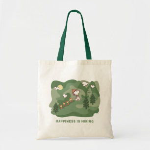 Tote Bag cacahuètes   Snoopy & Woodstock Le bonheur est Ran
