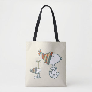 Tote Bag cacahuètes   Snoopy & Woodstock Ski Trip
