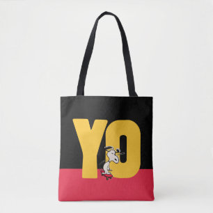 Tote Bag cacahuètes   Snoopy YO Skateboard