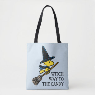 Tote Bag cacahuètes   Woodstock Halloween Witch