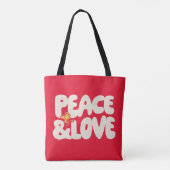 Tote Bag cacahuètes | Woodstock Peace & Love (Dos)