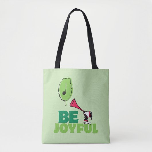 Tote Bag cacahuètes | Woodstock Soyez Joyeux (Devant)