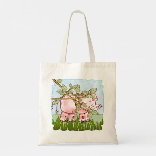 Tote Bag Cache d'éléphant rose (Dos)