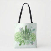 Tote Bag Cactus aquarelle (Devant)