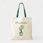 Tote Bag Cactus Cactées Aquarelle Moderne Désert Succulente (Devant)