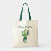 Tote Bag Cactus Cactées Désert Succulente Aquarelle Moderne (Devant)