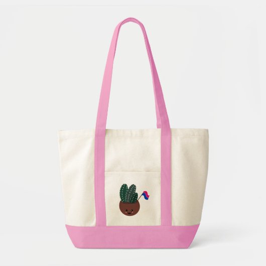 Tote Bag Cactus de la fierté bisexuelle (Devant)