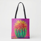 Tote Bag Cactus en floraison (Devant)