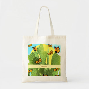 Tote Bag Cactus et papillons fantaisistes