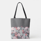 Tote Bag Cactus Et Plantes Succulents Motif En Monnaie Rose (Dos)