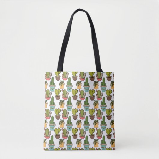 Tote Bag Cactus et Succulents d'intérieur dans le motif de (Devant)