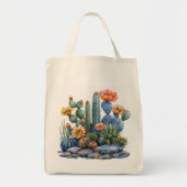Tote Bag Cactus florissants et succulents (Devant)