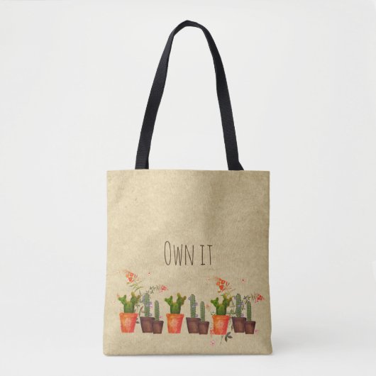 Tote Bag Cactus informatique Cactus Fourre-tout - Personnal (Devant)