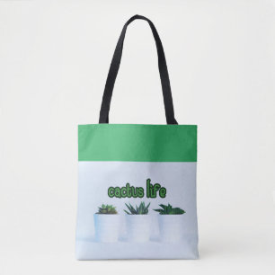 Tote Bag Cactus Life Poted Succulents