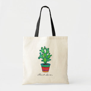 Tote Bag Cactus magnifique d'aquarelle dans le beau pot