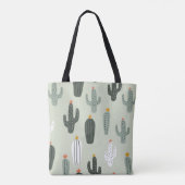 Tote Bag Cactus mignons sans couture motif, arrière - plan (Dos)