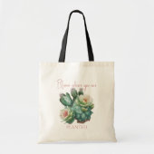 Tote Bag Cactus mobile Fleurit où vous êtes planté (Devant)