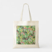 Tote Bag Cactus peint à la main : Vert désert (Dos)