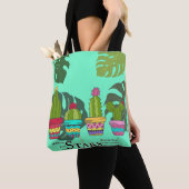 Tote Bag Cactus plante avec devis (De près)
