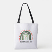 Tote Bag Cactus Rainbow LOCATION Orange Vert Moderne Amusan (Dos)