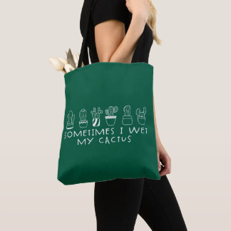 Tote Bag Cactus Succulent Drôle, Parfois J'Ouvre Mon Cactus