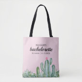 Tote Bag Cactus Succulent Fleur Bachelorette Favoriser (Devant)