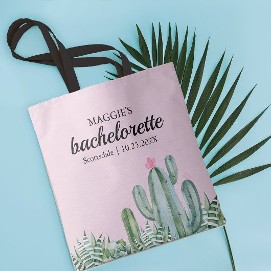 Tote Bag Cactus Succulent Fleur Bachelorette Favoriser