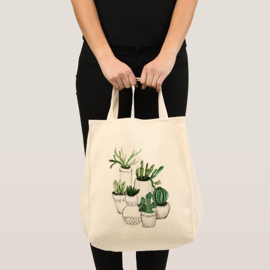 Tote Bag Cactus, succulents (Devant (produit))