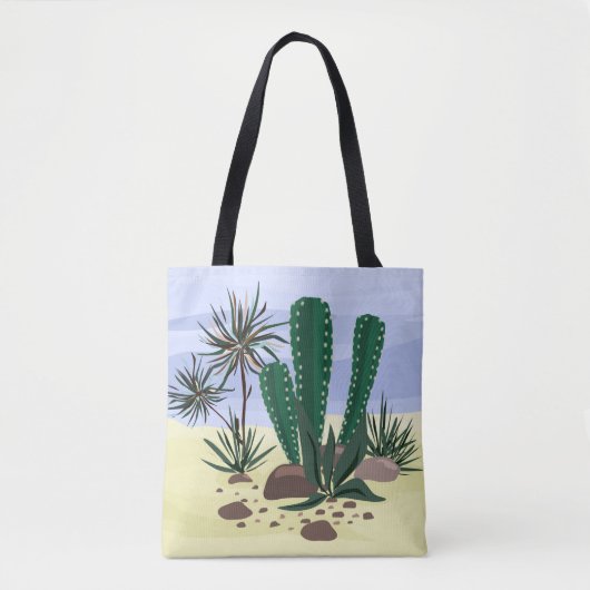 Tote Bag Cactus, succulents. (Devant)
