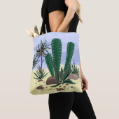 Tote Bag Cactus, succulents. (De près)