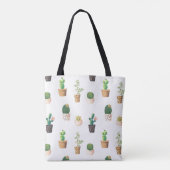 Tote Bag Cactus Succulents de Dessert Vert dans les pots (Dos)