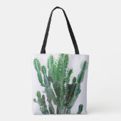 Tote Bag Cactus vert sur arrière - plan blanc. (Dos)