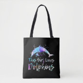 Tote Bag cadeau amant dauphin| cette fille aime dauphins fe (Devant)