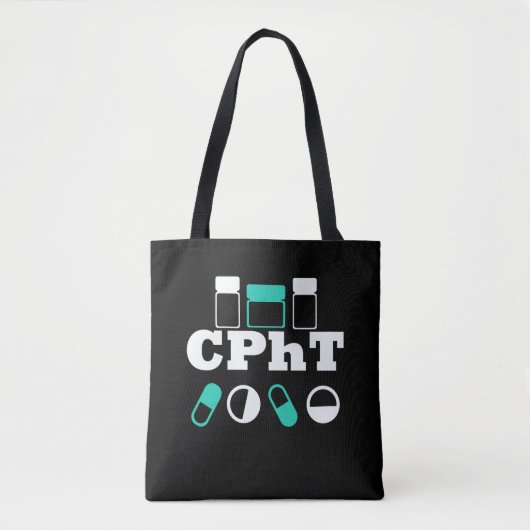 Tote Bag Cadeau CPhT certifié par un technicien en pharmaci (Devant)