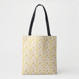 Tote Bag Cadeau d'anniversaire Basilique blanche et jaune