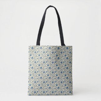 Tote Bag Cadeau d'anniversaire | Fleur et feuille bleues in