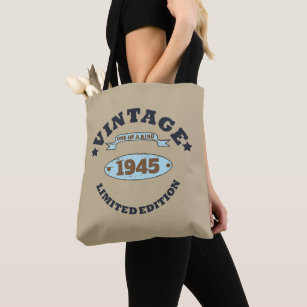 Tote Bag Cadeau d'anniversaire vintage personnalisé pour fe
