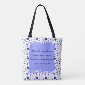 Tote Bag Cadeau d'appréciation d'enseignant à pois violets (Dos)